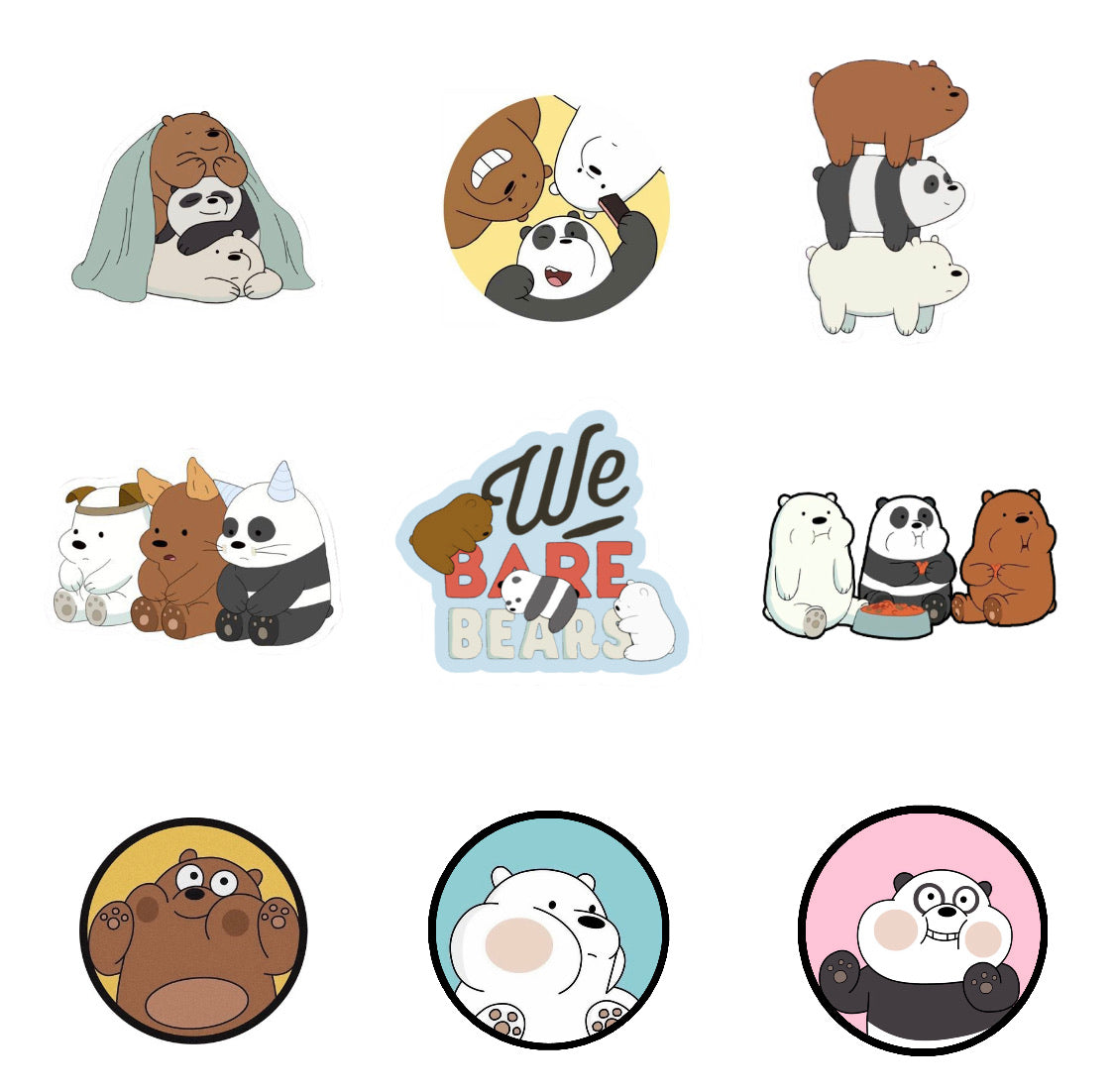 We Bare Bears Sticker Pack