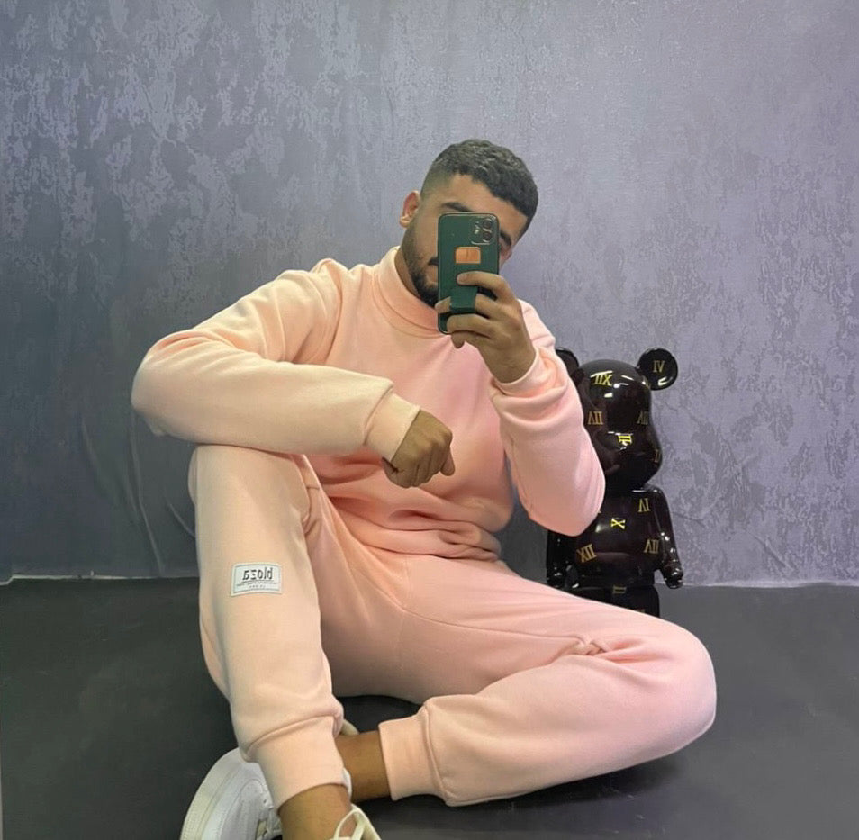 ESSENTIAL TURTLE NECK SWEATSHIRT AND SWEATPANTS SET 380GSM