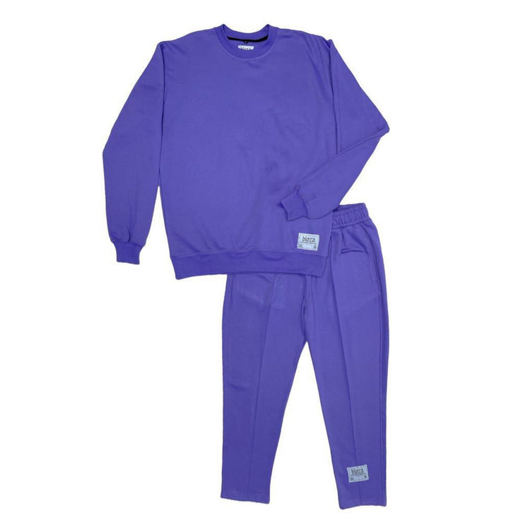 ESSENTIAL SWEATSHIRT & TAPERED OPEN BOTTOM SWEATPANTS SET