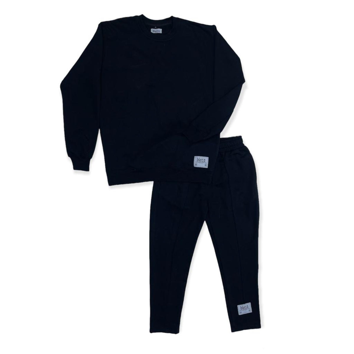 ESSENTIAL SWEATSHIRT & TAPERED OPEN BOTTOM SWEATPANTS SET
