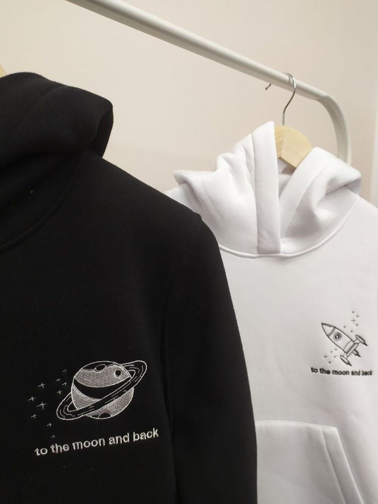 To The Moon and Back Matching Hoodie