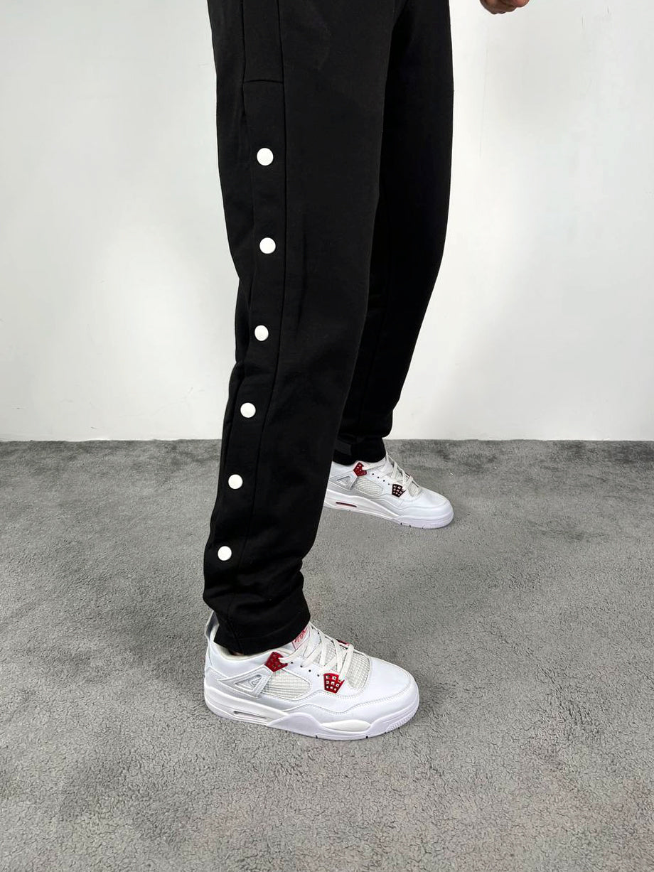 Side Button Strap Sweatpants